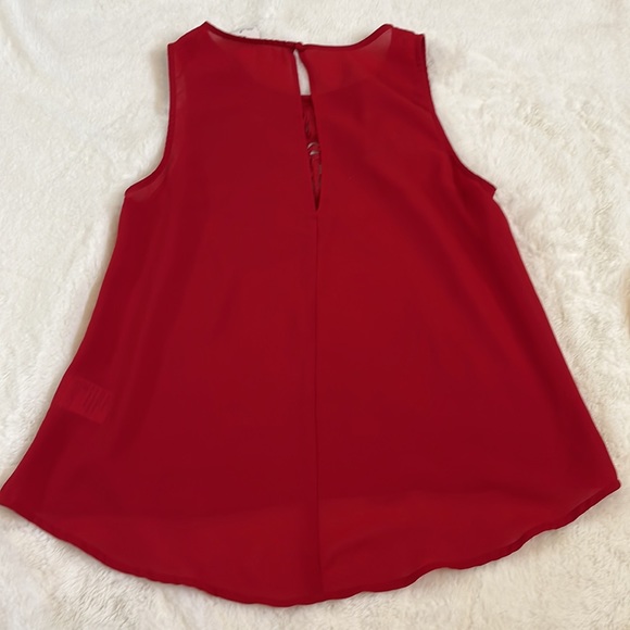 Pins & Needles red embroidered tank sz S - Picture 6 of 6